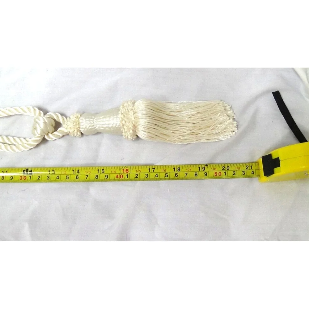 Drapery Curtain Tie Back Tassel Fine Living Light Cream New #005